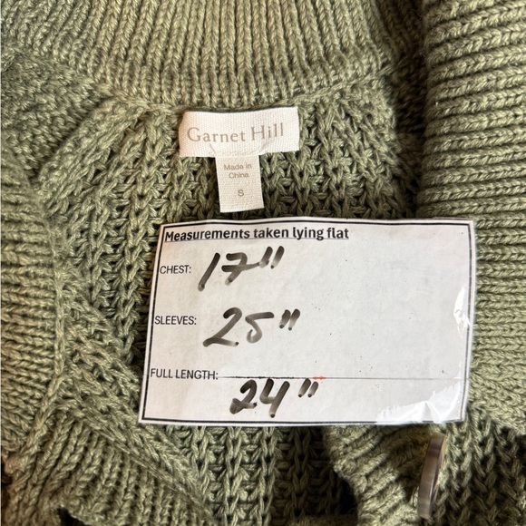 Garnet Hill Maren Linen & Organic Cotton Cardigan Size Small - Picture 10 of 10
